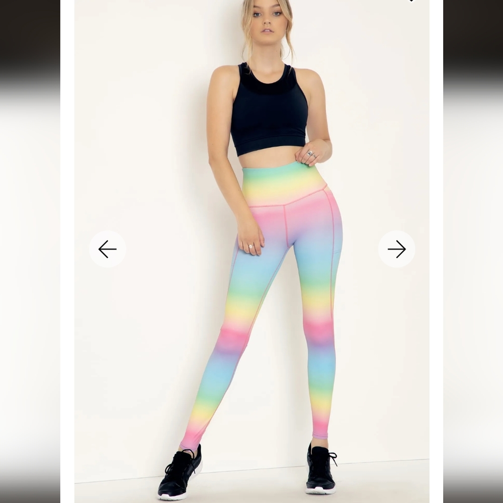 NWT Blackmilk RAINBOW ICECREAM HW NINJA PANTS